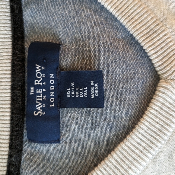 Savile row London v neck sweater sz large mens - Picture 4 of 7